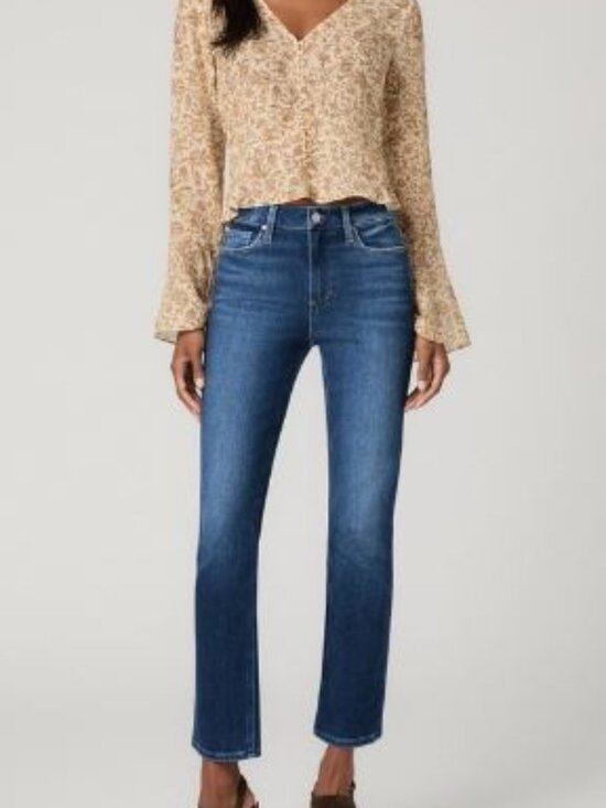 Paige Denim - Paige Cindy Straight Jeans Roam Distressed Size 29